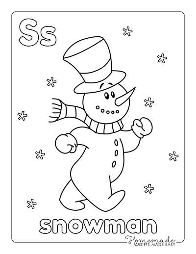 Best snowman coloring pages for kids adults