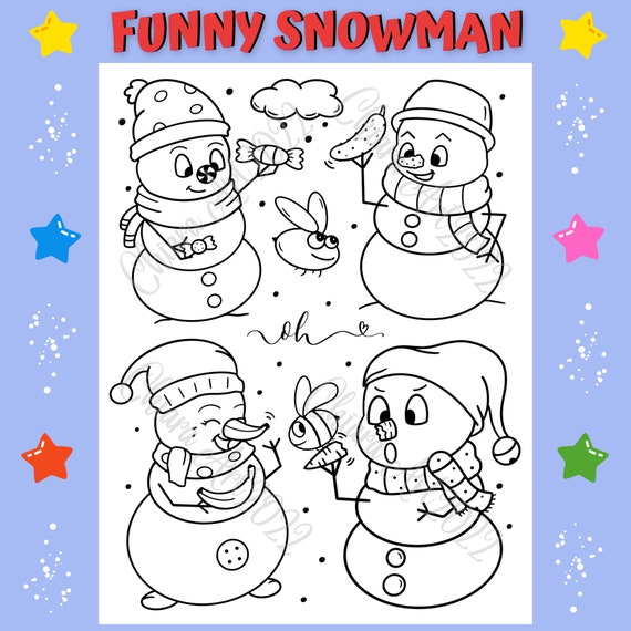 Snowman coloring page for kids funny snowman coloring page printable snowman coloring sheet for preschool and up cute snowmen to color