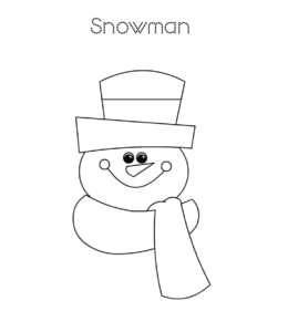 Easy snowman coloring pages playing learning