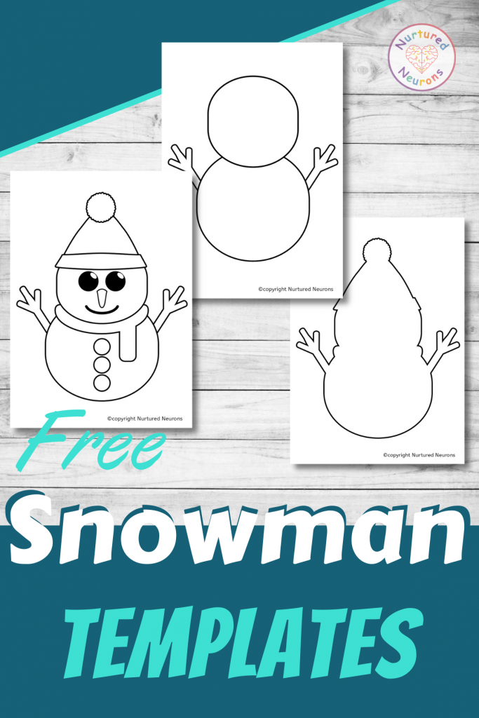 Printable snowman template awesome outline pack