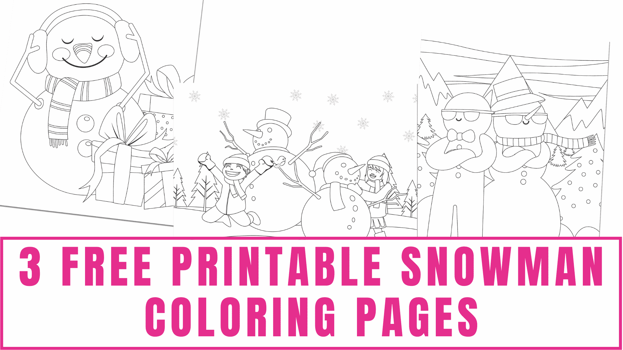 Free printable snowman coloring pages
