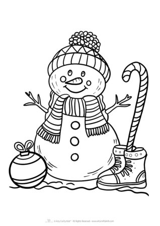 Printable snowman coloring pages for winter fun