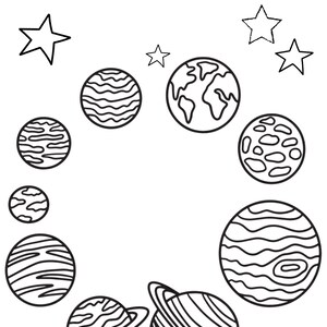 Solar system coloring sheets printable