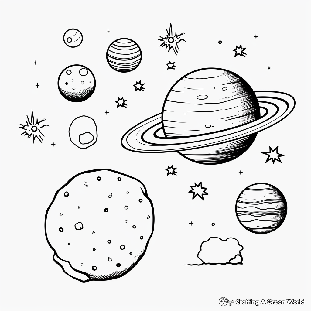 Solar system coloring pages