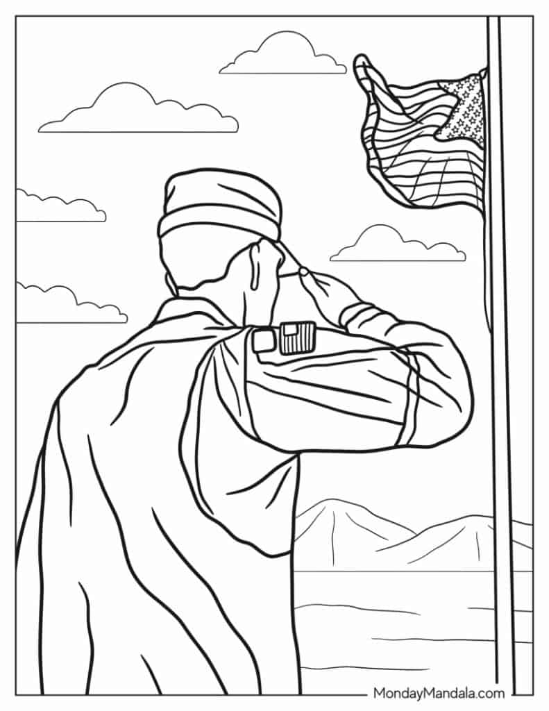 American flag coloring pages free pdf printables