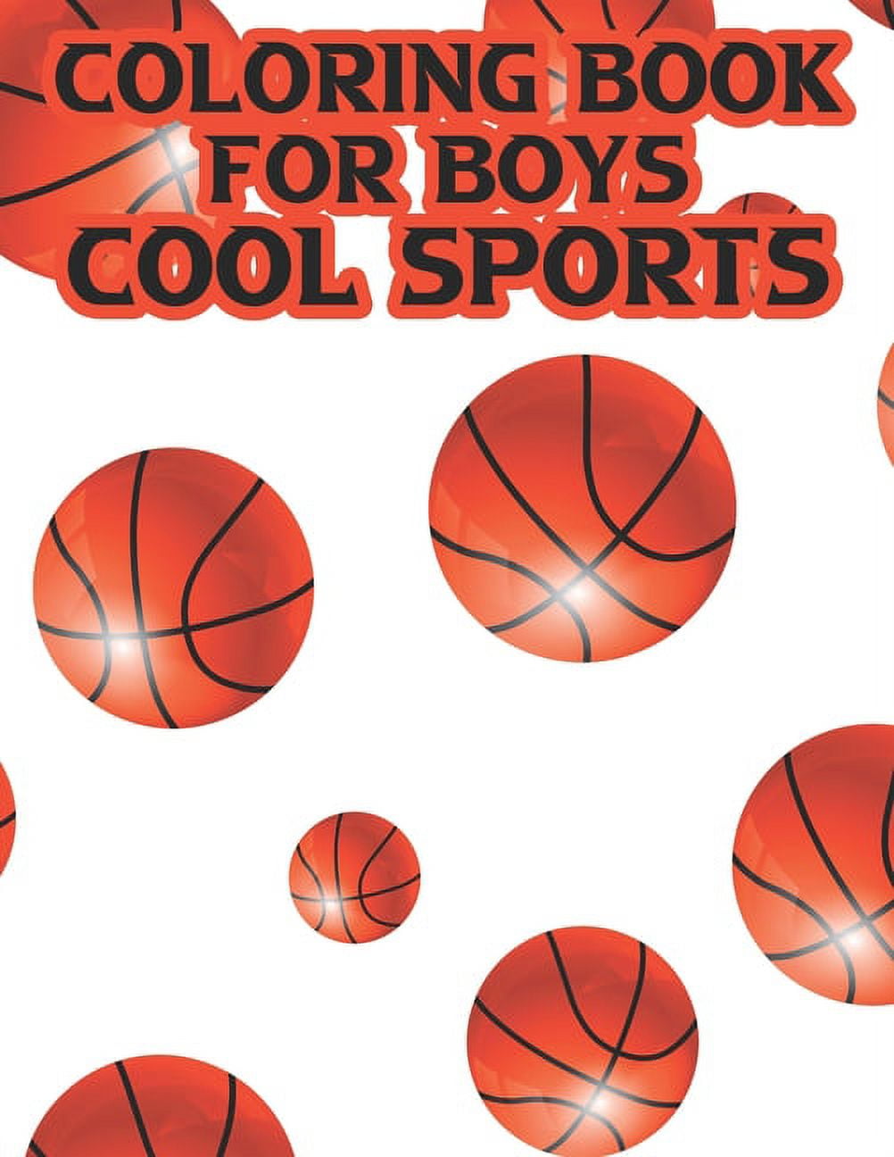 Coloring book for boys cool sports coloring tracing and puzzle