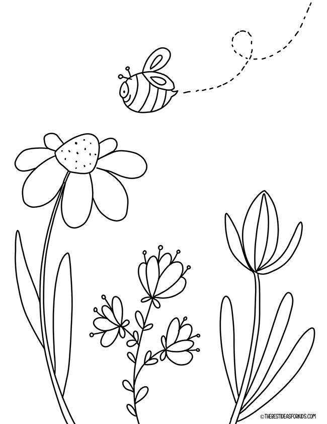 Spring coloring pages