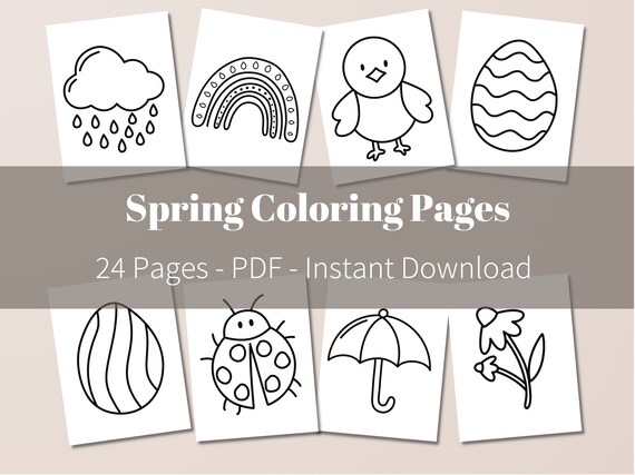 Spring toddler coloring pages printable