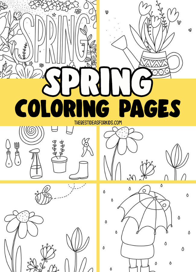 Spring coloring pages