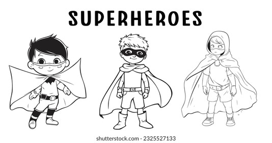 Super hero coloring page images stock photos d objects vectors