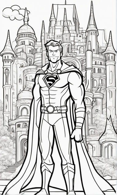 Superhero coloring pages