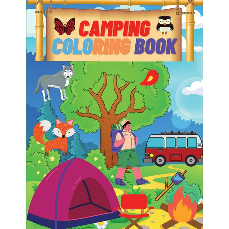 Camping coloring book camping coloring books for kids ages