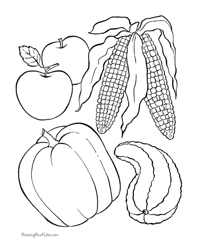 Foods at thanksgiving coloring pages food coloring pages preschool coloring pages thanksgiving coloring pages