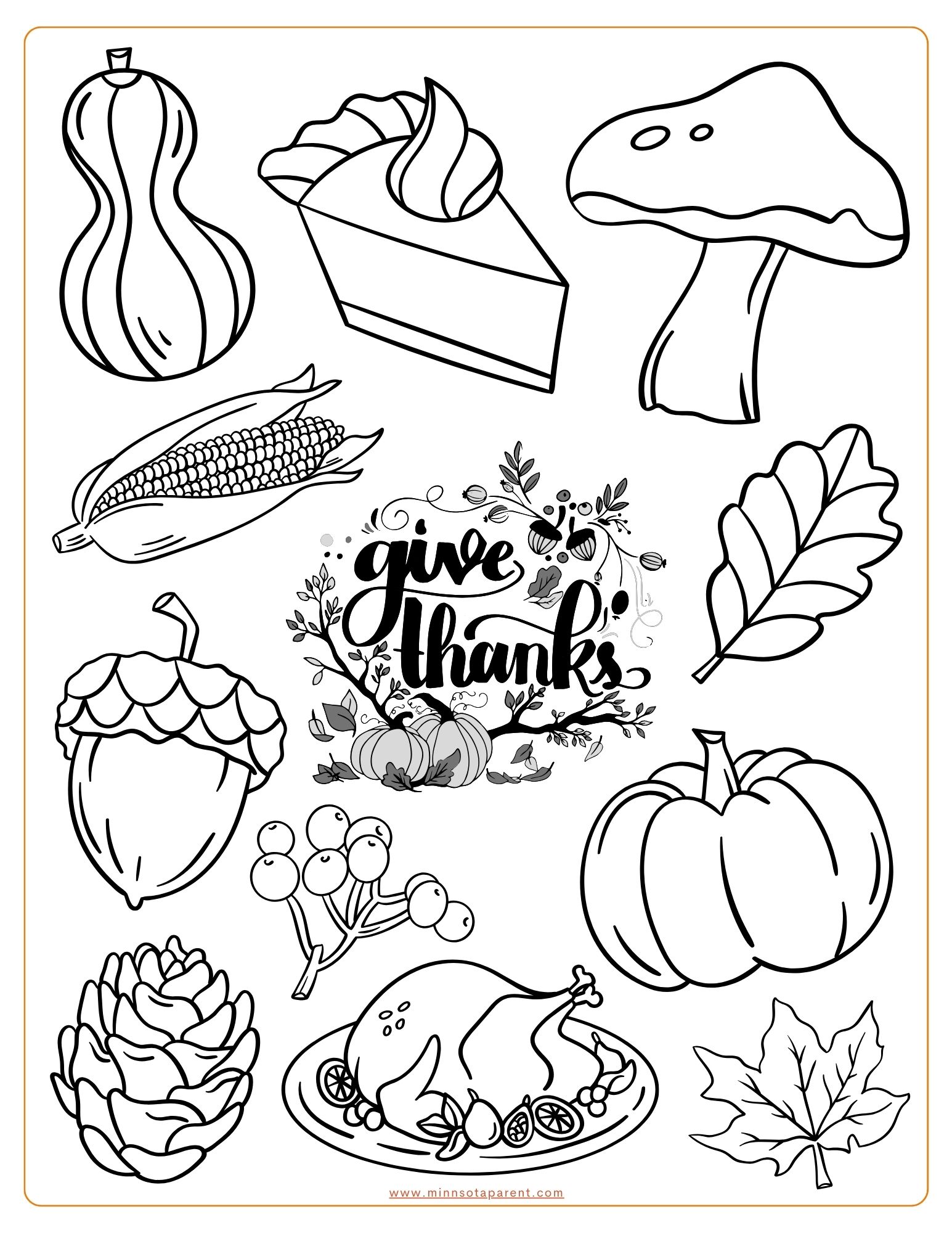 Thanksgiving printables and activity pages for kids