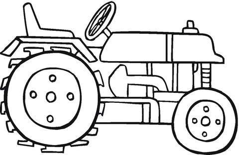 Modern tractor coloring page free printable coloring pages