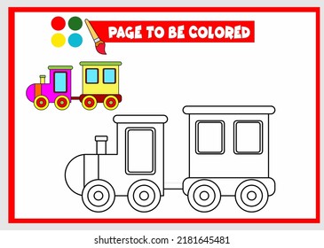 Worksheet color by numbers train worksheet stock vector royalty free