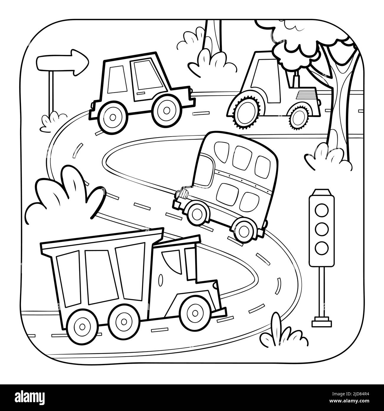 Car coloring pages for kids cut out stock images pictures