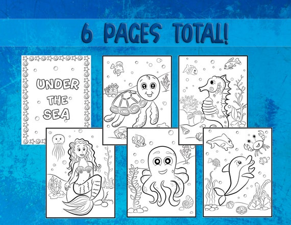 Under the sea color pages for kids cute coloring pages for kids and toddlers for preschool homeschool and more