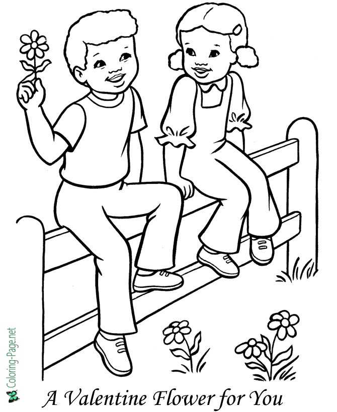 Valentines day coloring pages