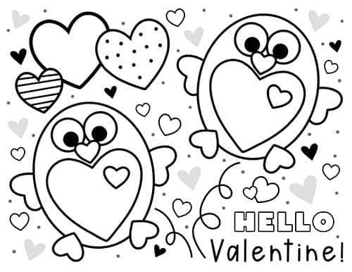 Valentines day coloring pages