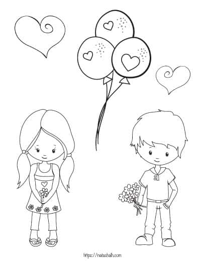 Valentines day coloring pages for kids