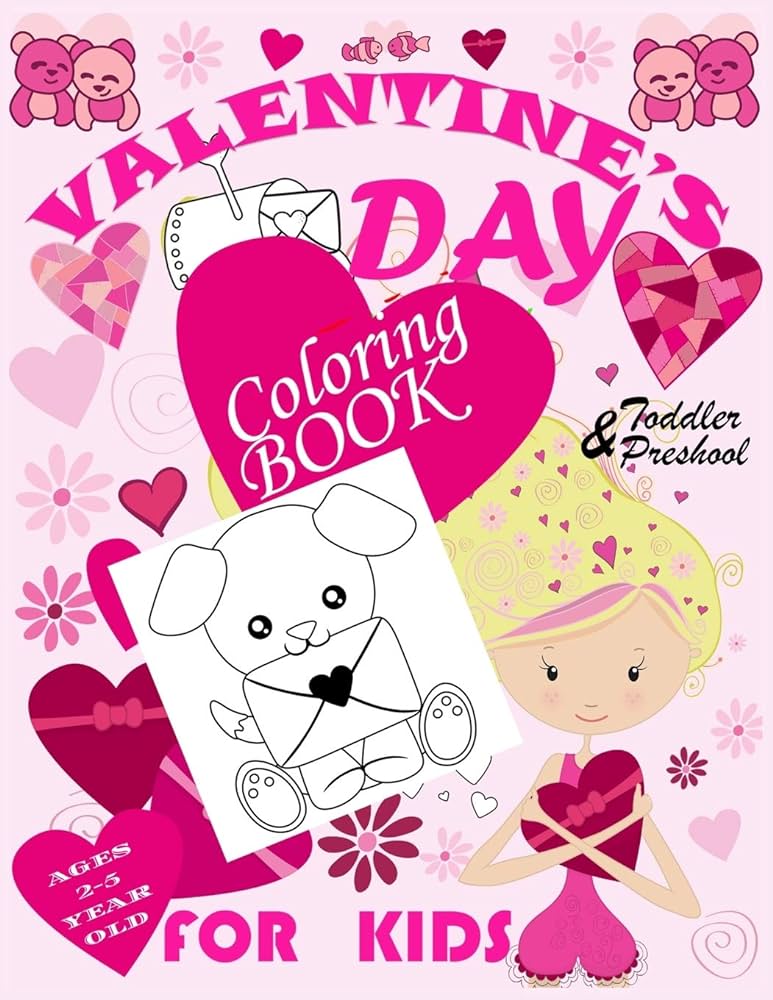 Valentines day loring book for kids fun valentines loring pages for kids toddler preschoola fun valentines day loring book of hearts cherubs cute animals and more press nice