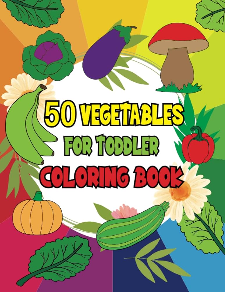 Vegetables for toddler coloring book vegetables coloring pages for preschool or kindergarten little kids