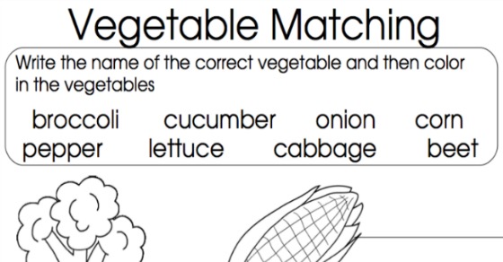 Vegetable coloring pages