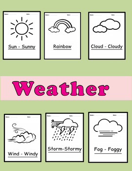 Weather coloring pages made by teachers