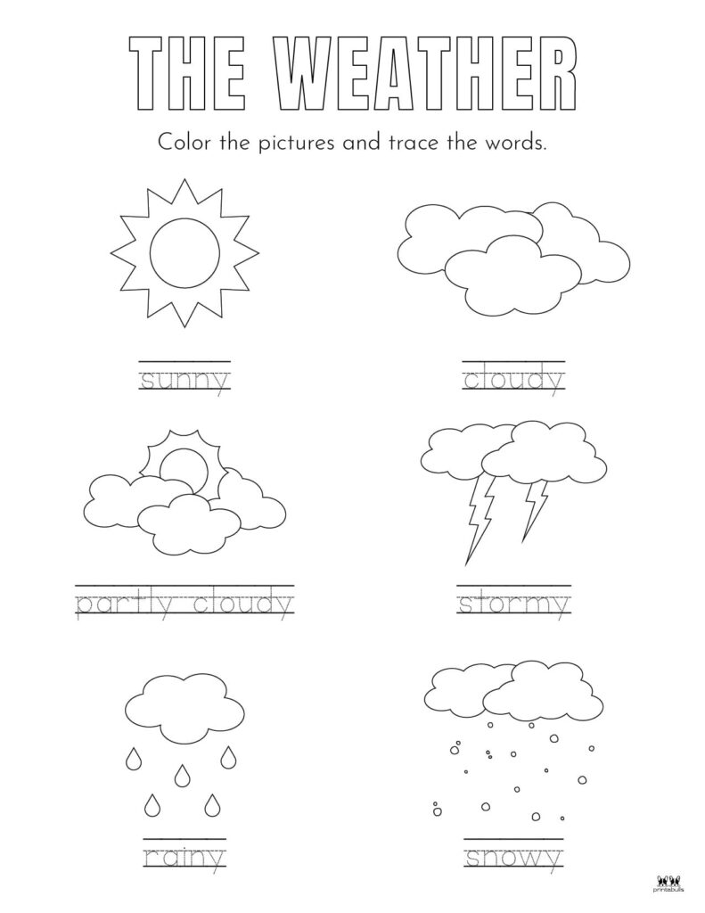 Weather worksheets printables