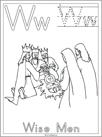 Letter w wise men bible alphabet preschool bible lesson plan printable activities and worksheets