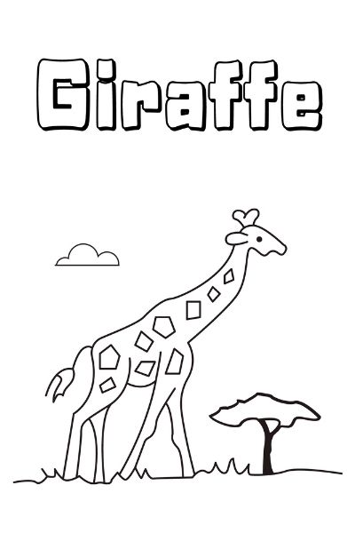 Zoo animal coloring pages