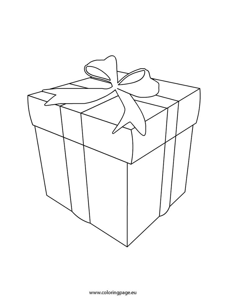 Gift box coloring template coloring page gifts gift box coloring pages
