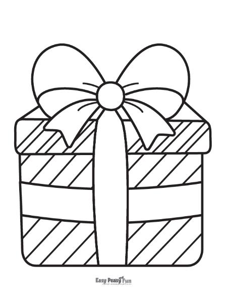 Printable presents coloring pages