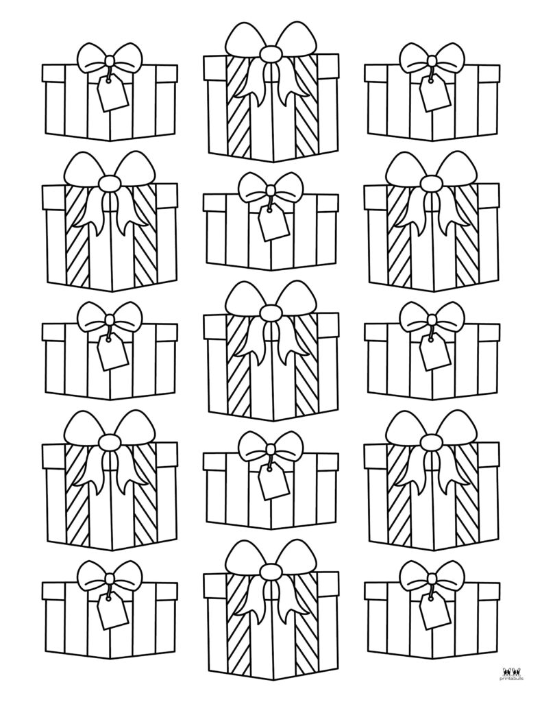 Christmas present coloring pages