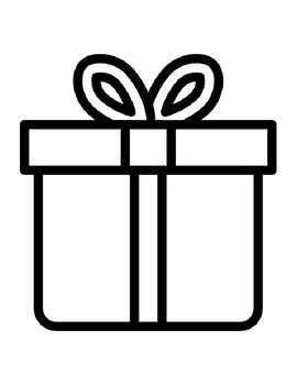 Christmas gift templates christmas gift coloring page christmas present template