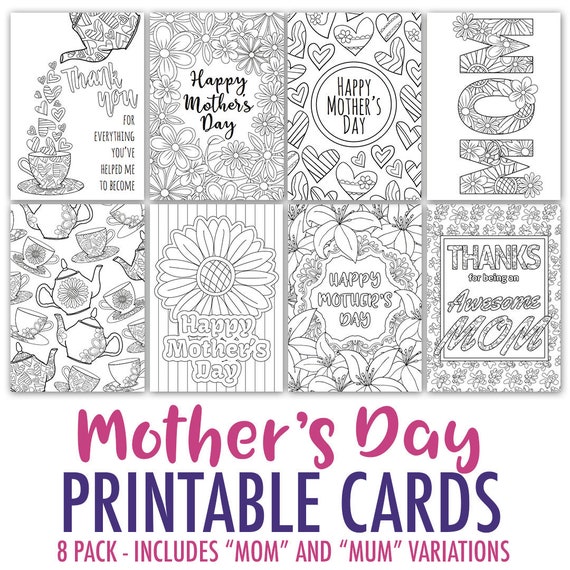 Mothers day coloring cards printable mothers day card templates coloring cards mom printable card mothers day gift coloring page