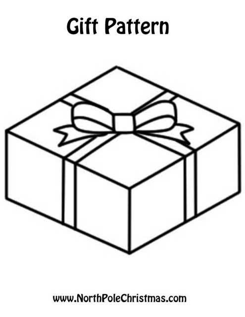 Gift outline free printable gift template