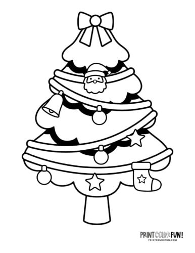 Christmas tree coloring pages clipart the ultimate free printable collection at