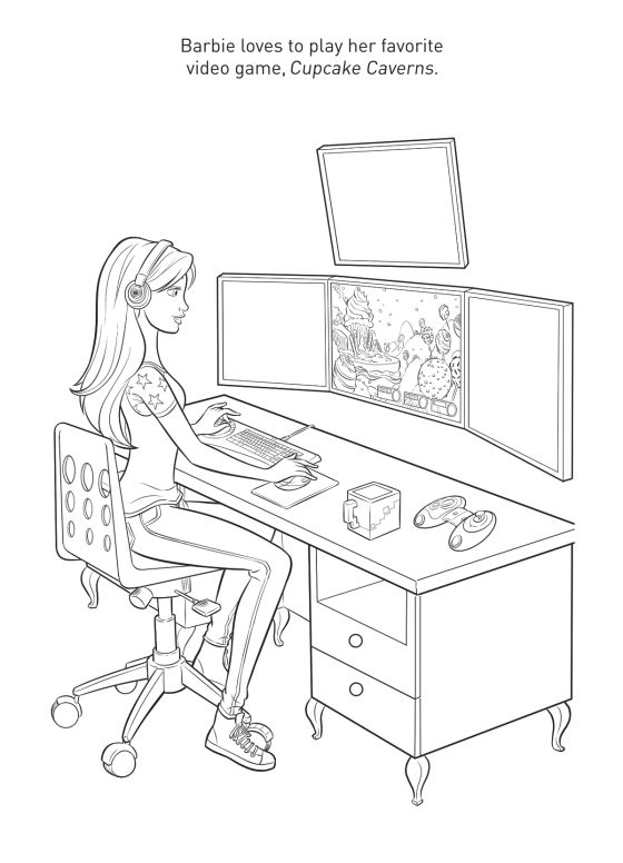 Video game coloring pages