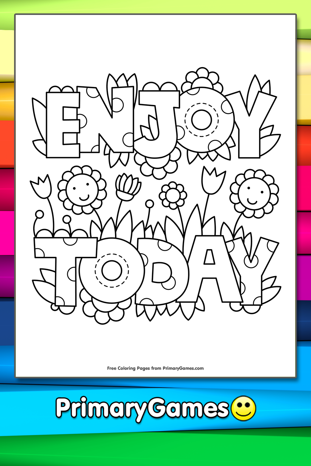 Enjoy today coloring page â free printable pdf from