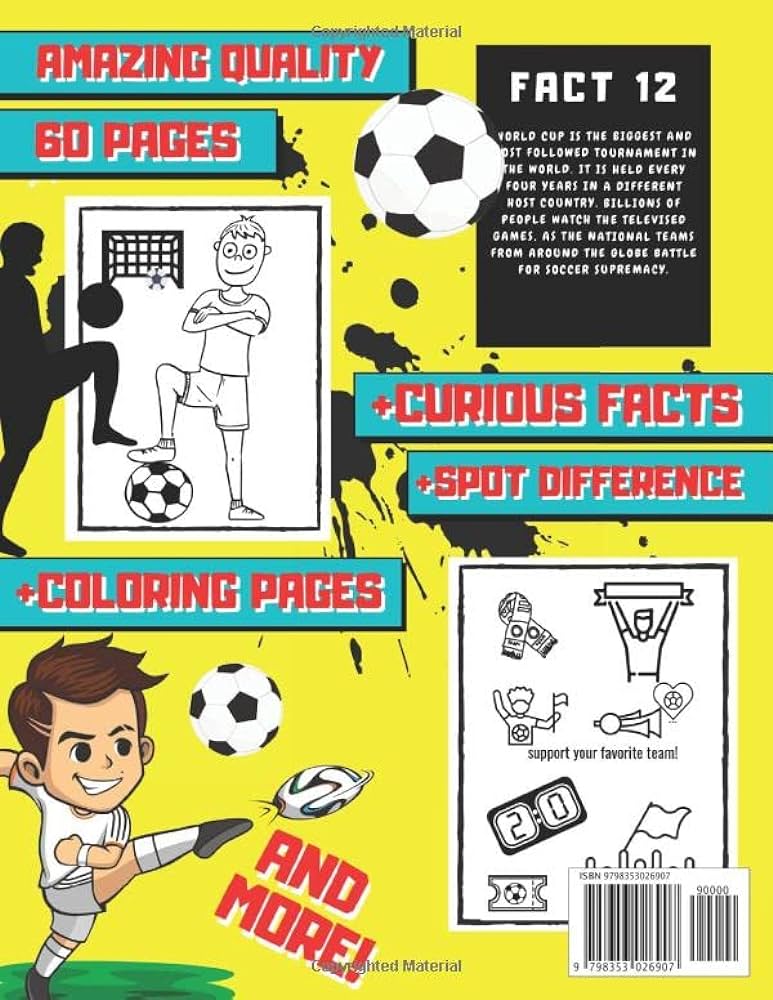 Football colouring book for kids aged