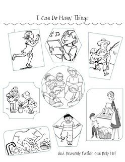 Lds activity ideas i can do many things coloring pages love languages for kids lds activity
