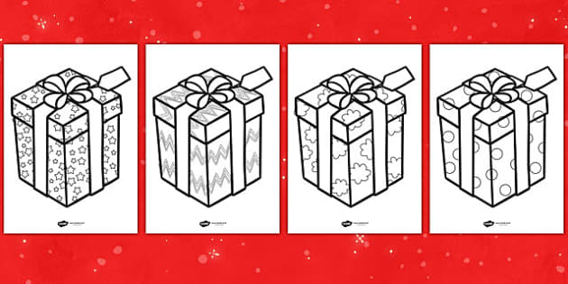 Christmas present louring sheets teacher made