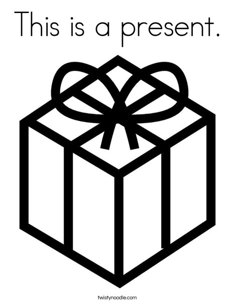 This is a present coloring page