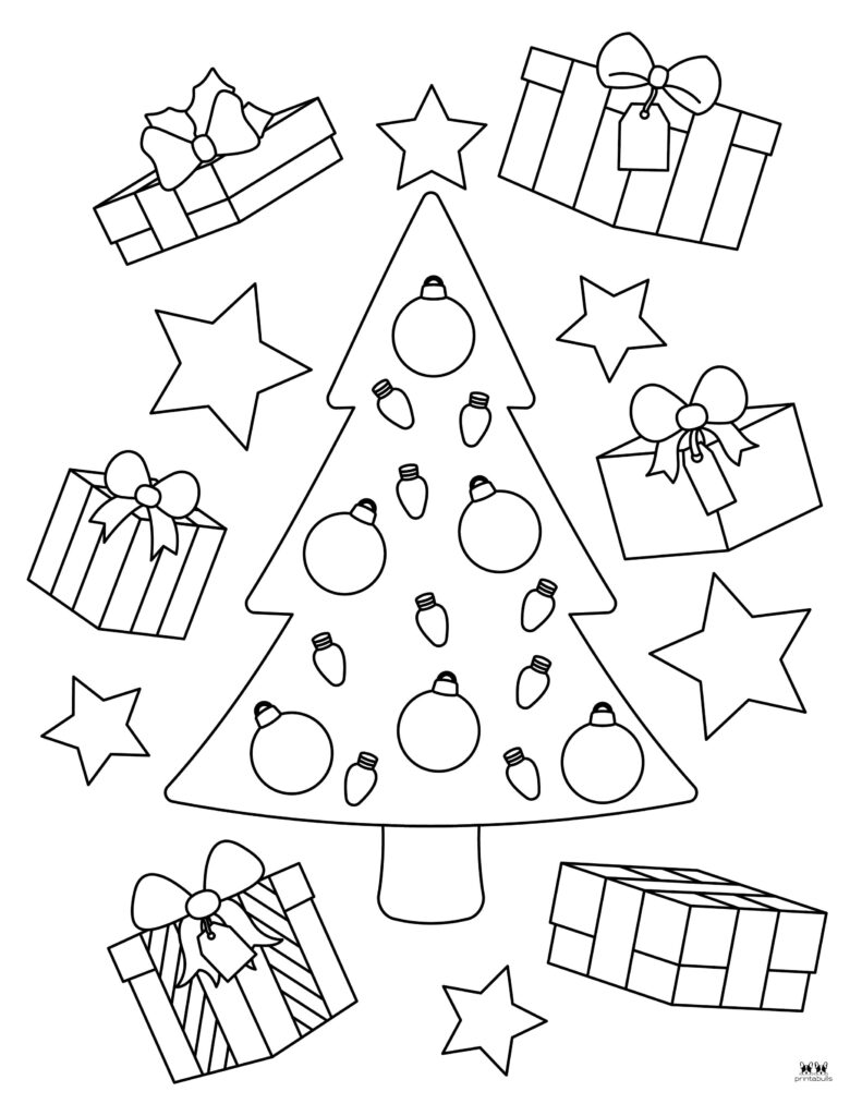 Christmas present coloring pages