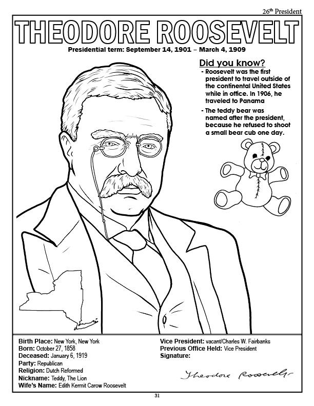 American presidents coloring book