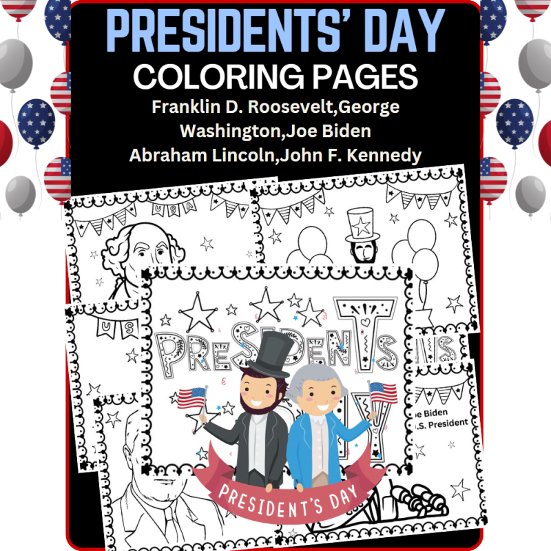 Presidents day coloring sheets for kids