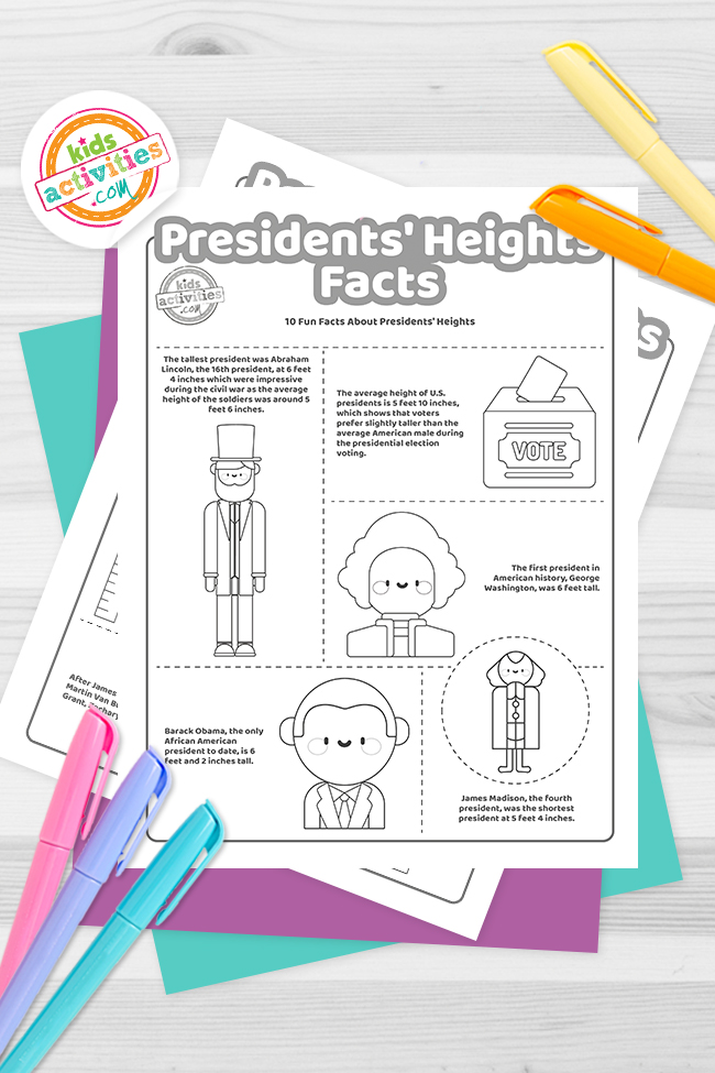 Fun presidents heights facts kids activities blog