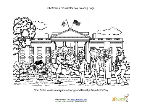 Presidents day kids fun coloring worksheet